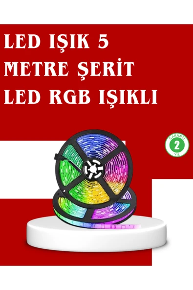 5 Metre Kumandalı RGB Şerit LED Aydınlatma ürün görseli 1