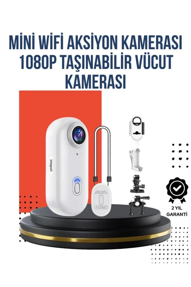 360° Klipsli Manyetik Spor Kamera Yüksek Çözünürlük ürün görseli 1
