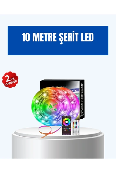 Sese Duyarlı 10M Smart Şerit Led IOS Android Kontrollü RGB Işık ürün görseli 1