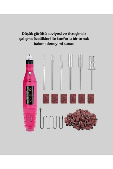 6 Uçlu Elektrikli Manikür Pedikür Seti - Resim 4