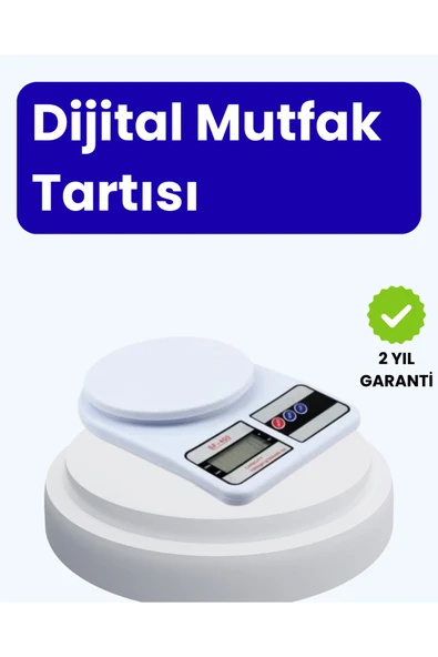 Dijital Mutfak Terazisi 10kg Kapasiteli 1g Hassasiyetli ürün görseli 1