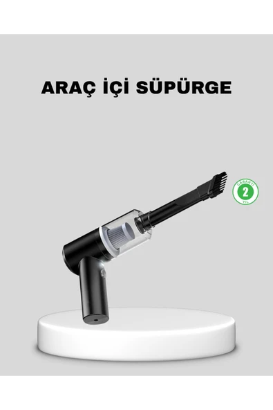 Mini Şarjlı Araç Süpürgesi – 120W Güçlü Motor, 5500PA Vakum Emiş, Yıkanabilir Filtre ürün görseli 1