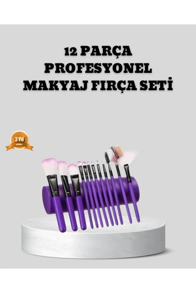 12 Parça Makyaj Fırça Seti – Profesyonel ve Günlük Kullanıma Uygun ürün görseli 1