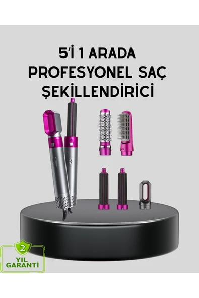 5’i 1 Arada Saç Şekillendirme Makinesi Hızlı Kuruma ve Kuaför Kalitesinde Sonuç ürün görseli 1