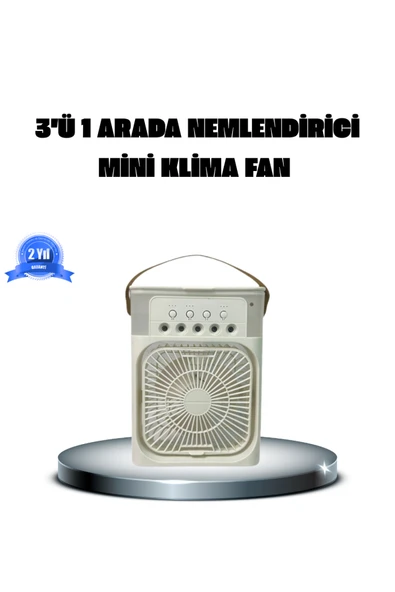 Taşınabilir Mini Klima Fan 3’ü 1 Arada Soğutucu, Nemlendirici ve Gece Lambası ürün görseli 1