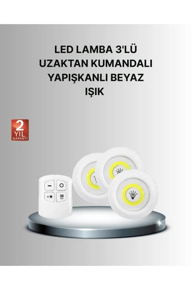 Dekoratif ve Pratik 3’lü Kumandalı Spot LED Aydınlatma ürün görseli 1