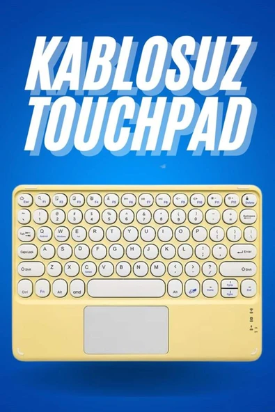 Bluetooth Touchpad Klavye Ultra İnce Taşınabilir Q Klavye - Resim 2