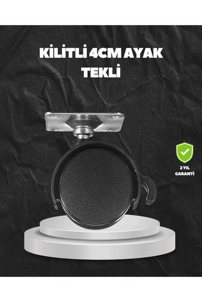 Kilitli 4 cm Evrensel Tekerlek Ayak Tek Adet ürün görseli 1