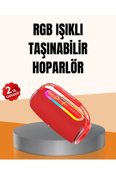 IPX6 Su Geçirmez RGB LED Işıklı Taşınabilir Bluetooth Hoparlör 2400 mAh ürün görseli 1