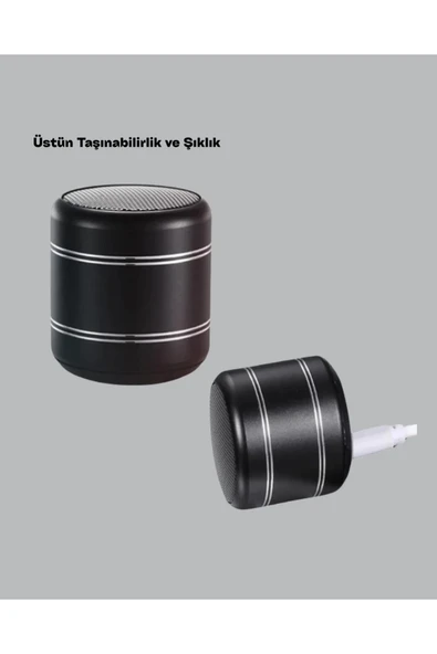 Mini Alüminyum Bluetooth Hoparlör Yüksek Bas Performansı - Resim 4
