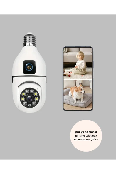 1080P WiFi Ampul Kamerası - Resim 3