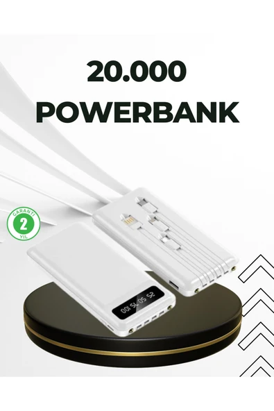 20.000mAh Taşınabilir Powerbank PD Teknolojili Çift USB Çıkışlı ürün görseli 1