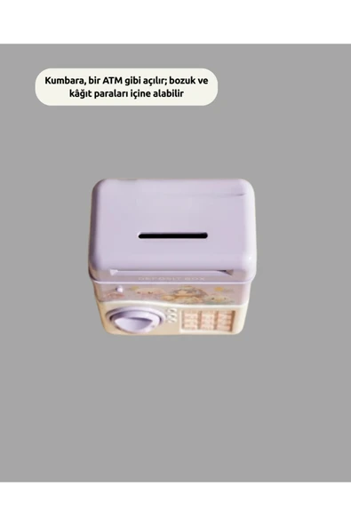 SAM51 MÜZİKLİ IŞIKLI KUMBARA MOR - Resim 4