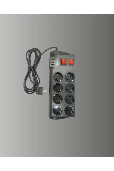 2 Metre Güçlü Çoklu Priz 8 Soket - Resim 4