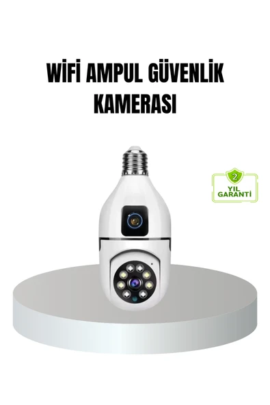 WiFi Ampul Güvenlik Kamerası 1080P Full HD Gece Görüşlü ve Hareket Algılamalı ürün görseli 1