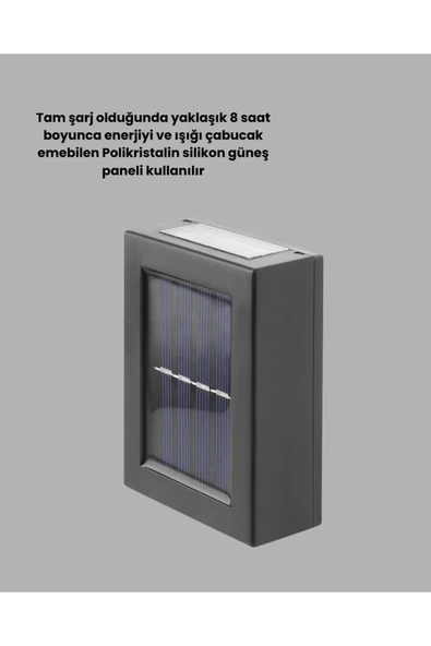 Şeffaf Abajurlu Duvar Tipi Solar Işık - Resim 4