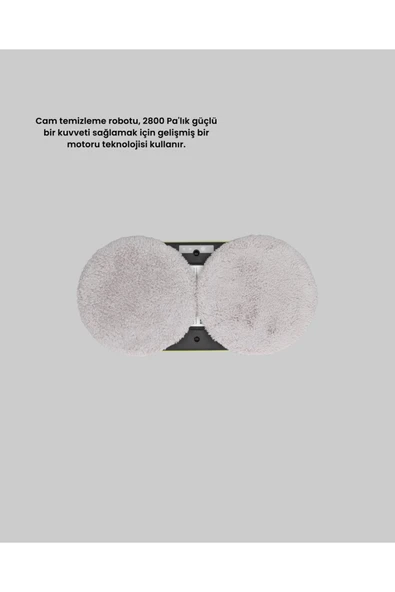 Çift Diskli Güvenli Otomatik Cam Silme Robotu - Resim 3