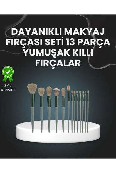 13'lü Fiber Kıllı Yumuşak Makyaj Fırçası Seti Taşınabilir ve Ergonomik Tasarım ürün görseli 1