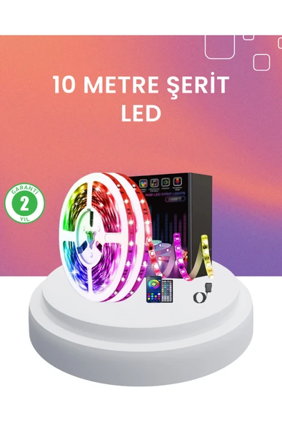 10 Metre Telefon Kontrollü Smart Şerit Led USB RGB Kumandalı ürün görseli 1