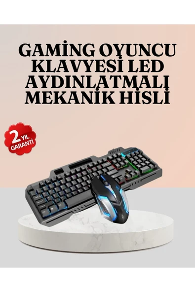 RGB Aydınlatmalı Oyuncu Klavye Mouse – Mekanik Hissiyat, Maksimum Kontrol ürün görseli 1