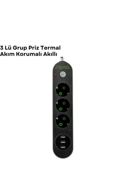 3 USB Portlu Üçlü Priz CXE103 ürün görseli 1