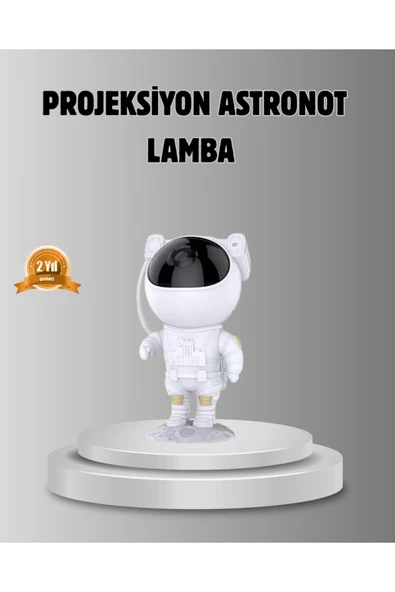 Astronot Galaksi Projeksiyon Lambası Bluetooth Bağlantılı ve Uzaktan Kontrollü ürün görseli 1