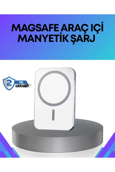 360° Döner Başlıklı MagSafe Araç Telefon Tutucu Hızlı Şarjlı ürün görseli 1