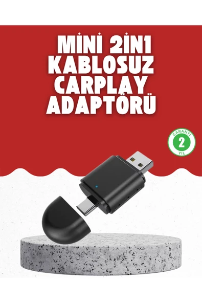 Kablosuz CarPlay Dönüştürücü – Akıllı Tak & Çalıştır Araç Adaptörü ürün görseli 1