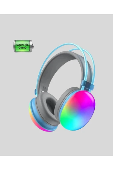 Type-C Şarjlı RGB Işıklı Bluetooth Oyuncu Kulaklığı - Resim 5