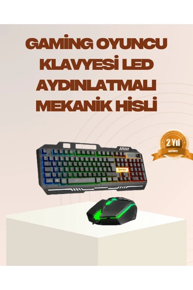 Mekanik LED Gaming Klavye Mouse Seti – Yüksek Tepki ve Ergonomi ürün görseli 1