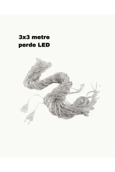 3x3 LED Işık Perdesi Şelale Model İç Dış Mekân Dekorasyonu ürün görseli 1