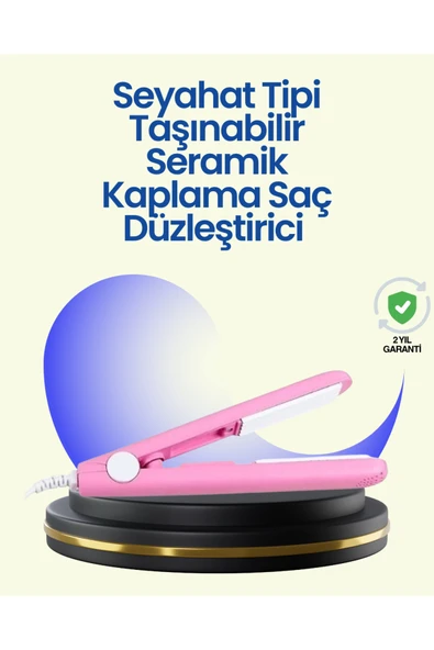 Hafif ve Taşınabilir Seramik Kısa Saç Maşası – Seyahate Uygun Ergonomik ve Güvenli Tasarım ürün görseli 1