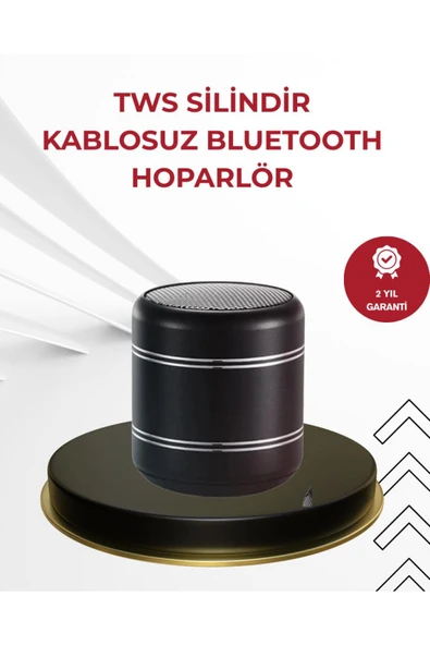 Kompakt Silindir Metal Bluetooth Hoparlör 400 mAh Uzun Pil TWS Destekli ürün görseli 1