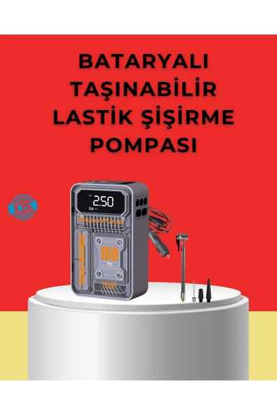 Hızlı Şişirme Güçlü Motorlu 150 PSI Araba Lastik Pompası ürün görseli 1