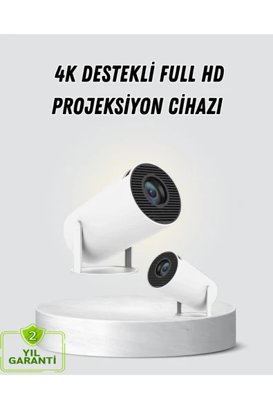 Full HD 4K Destekli Akıllı Projeksiyon – 130 inç Ekran, Uzun Ömürlü Ampul ve Çoklu Giriş ürün görseli 1