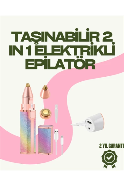 8000 RPM Taşınabilir Epilatör – Kaş Düzeltici ve Dudak Epilatörlü Pille Çalışan ürün görseli 1