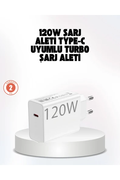 120W Güçlü Hızlı Şarj Adaptörü ve Type-C Kablo Seti  Güvenli Şarj Teknolojisi ürün görseli 1