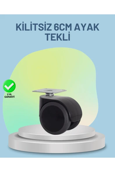 Mobilya Tekerleği 6 cm Kilitsiz Tekli Satış ürün görseli 1