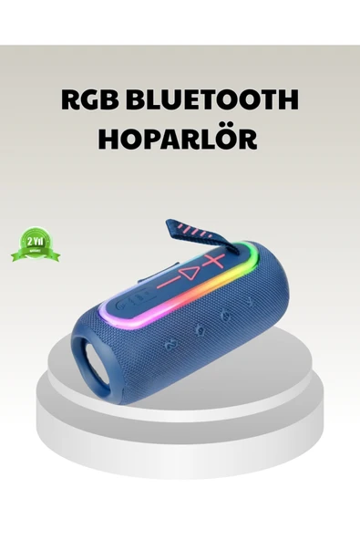 Mavi Taşınabilir Bluetooth Hoparlör Kompakt Tasarım ve Güçlü Ses ürün görseli 1