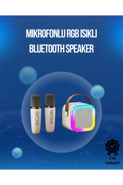 Bluetooth, USB ve AUX Girişli Çok Fonksiyonlu Karaoke Hoparlör ürün görseli 1