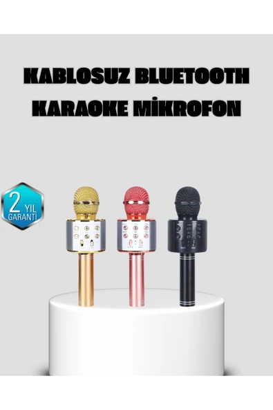 Taşınabilir Karaoke Mikrofon – Bluetooth, USB ve AUX Girişli ürün görseli 1
