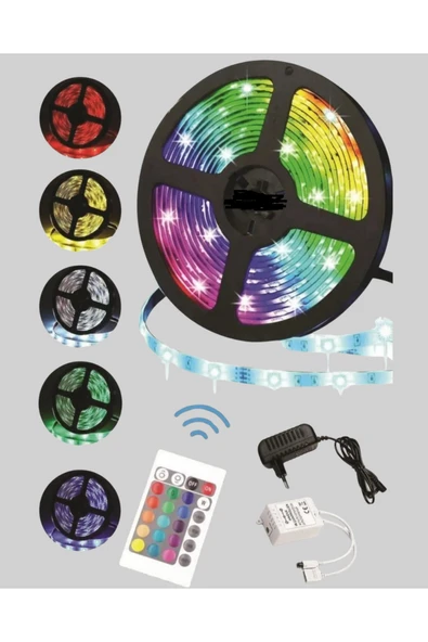 Pratik Kurulumlu 5 Metre Kumandalı Şerit LED - Resim 2