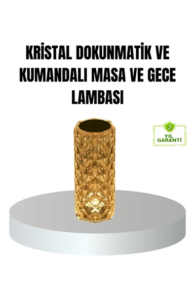 Kristal RGB LED’li Kumandalı Masa ve Gece Lambası – Renkli Işık Modlarıyla Şık Dekoratif Aydınlatma ürün görseli 1