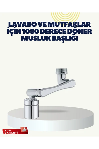 Çok Yönlü Dönebilen Musluk Başlığı 2 Fonksiyonlu Su Akışı ürün görseli 1