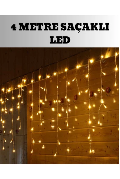 4 Metre Şelale Led Işık Perdesi Dekoratif ürün görseli 1