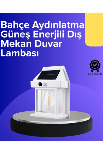 Güneş Enerjili Hareket Sensörlü Duvar Lambası ürün görseli 1