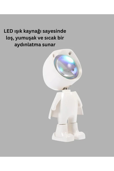 USB Şarjlı Taşınabilir Gün Batımı Projektör Lambası - Resim 3