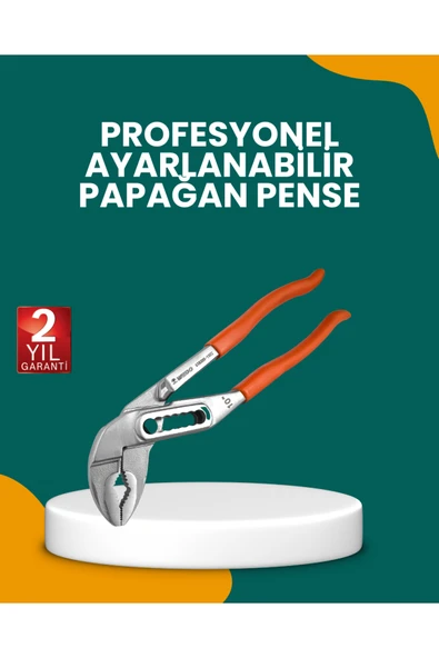 Çelik Alaşımlı Ayarlı Papağan Pense Yalıtımlı Sap ürün görseli 1