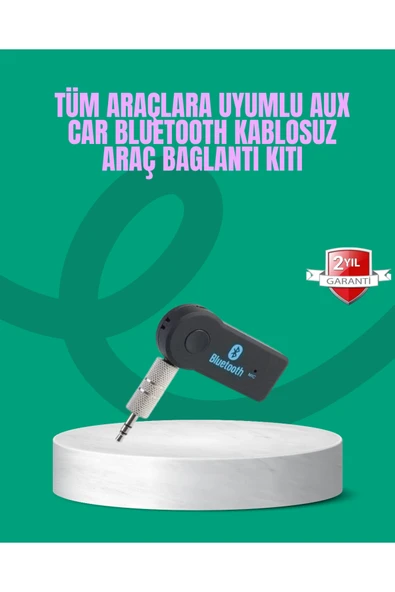 Taşınabilir Bluetooth AUX Araç Müzik ve Konuşma Kiti ürün görseli 1