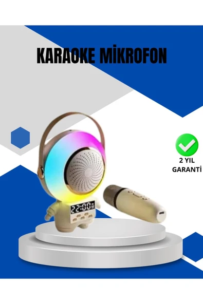 Kablosuz Mikrofonlu Astronot Tasarım Bluetooth Speaker Karaoke ürün görseli 1